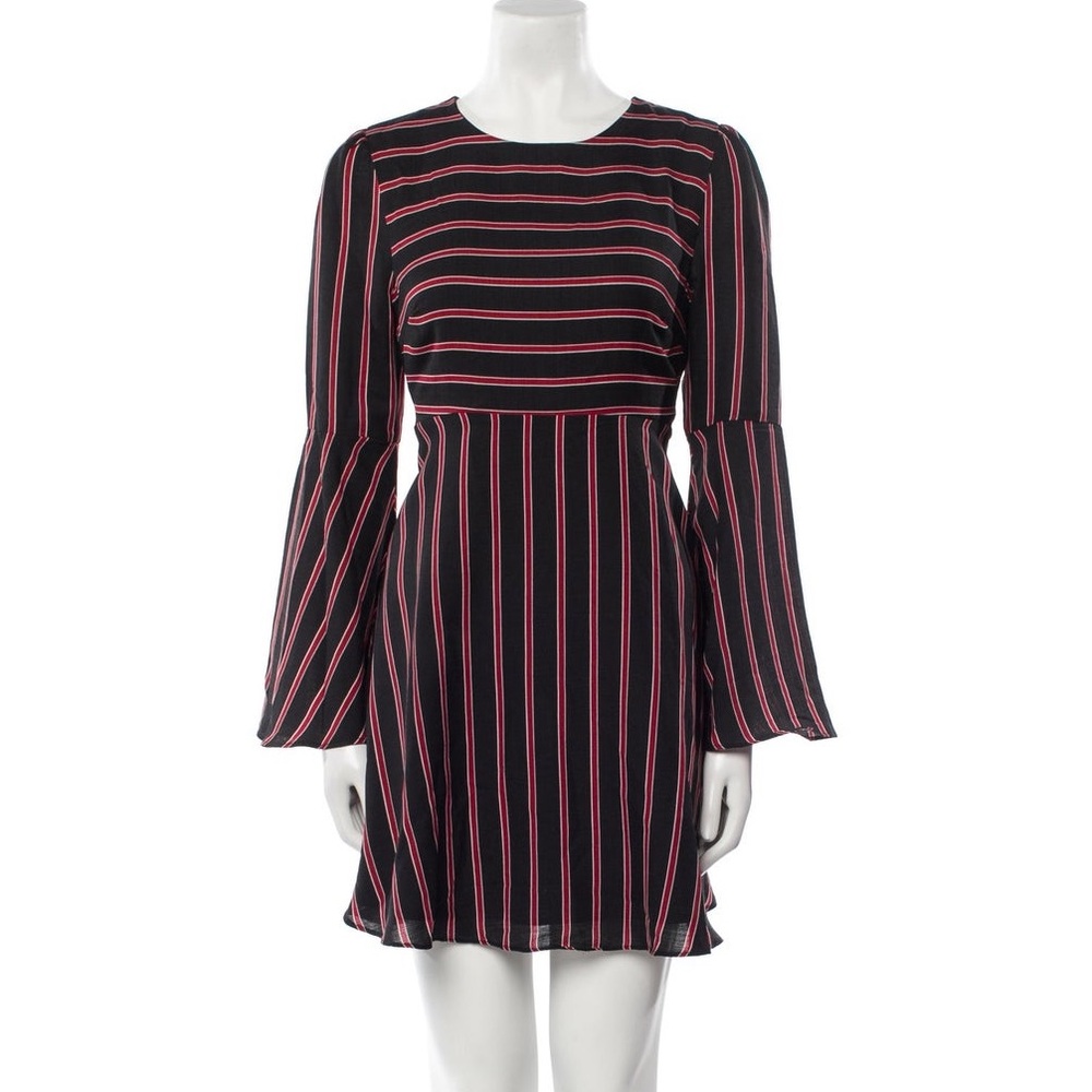 Line & Dot Striped Mini Dress Size XS